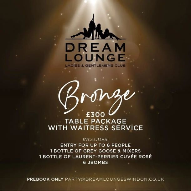 Dream Lounge - Bronze Gentleman's Club Package
